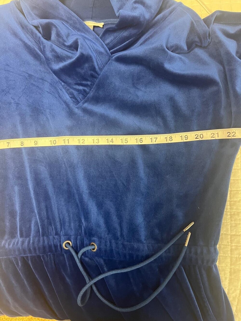 Calvin Klein Blue Velvet Dress Large Casual - Picture 4 of 10